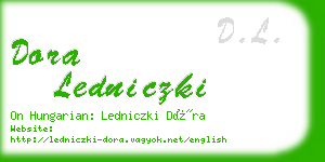 dora ledniczki business card